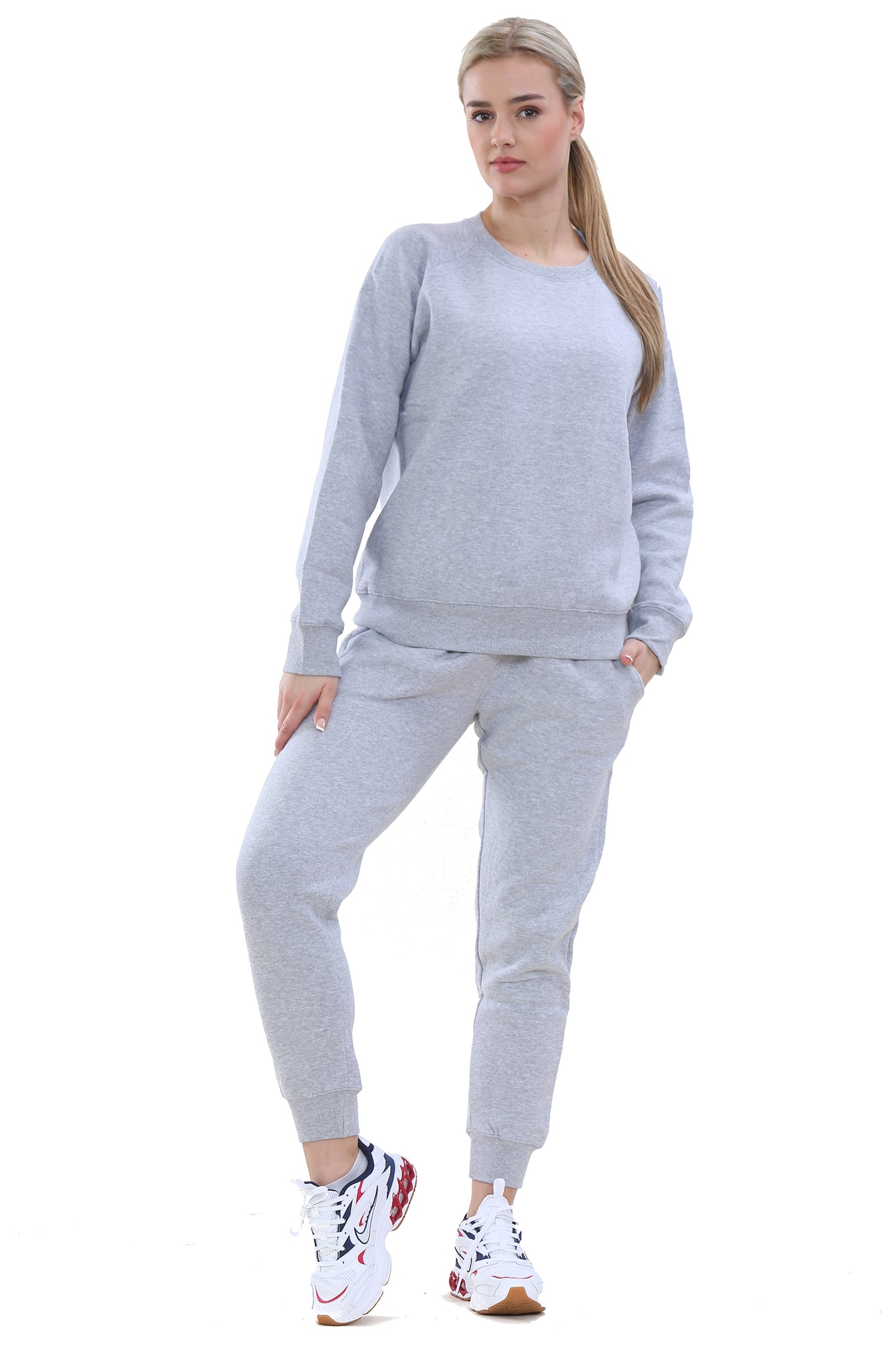 Style Moda Ladies Plain Sweatshirt Tracksuit