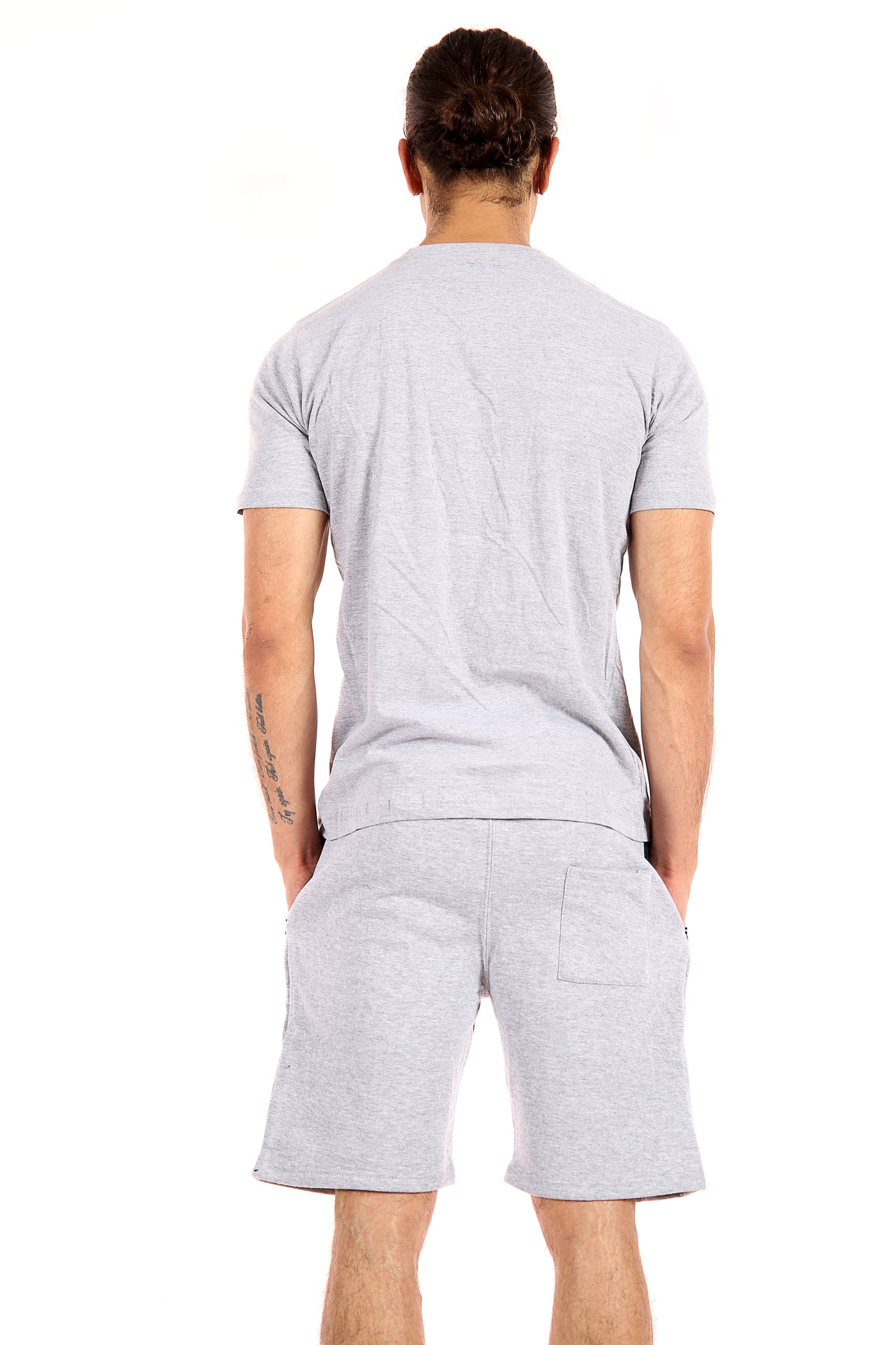 Style Moda Men's Crew Neck T-Shirt & Zipper Shorts Set Loungewear