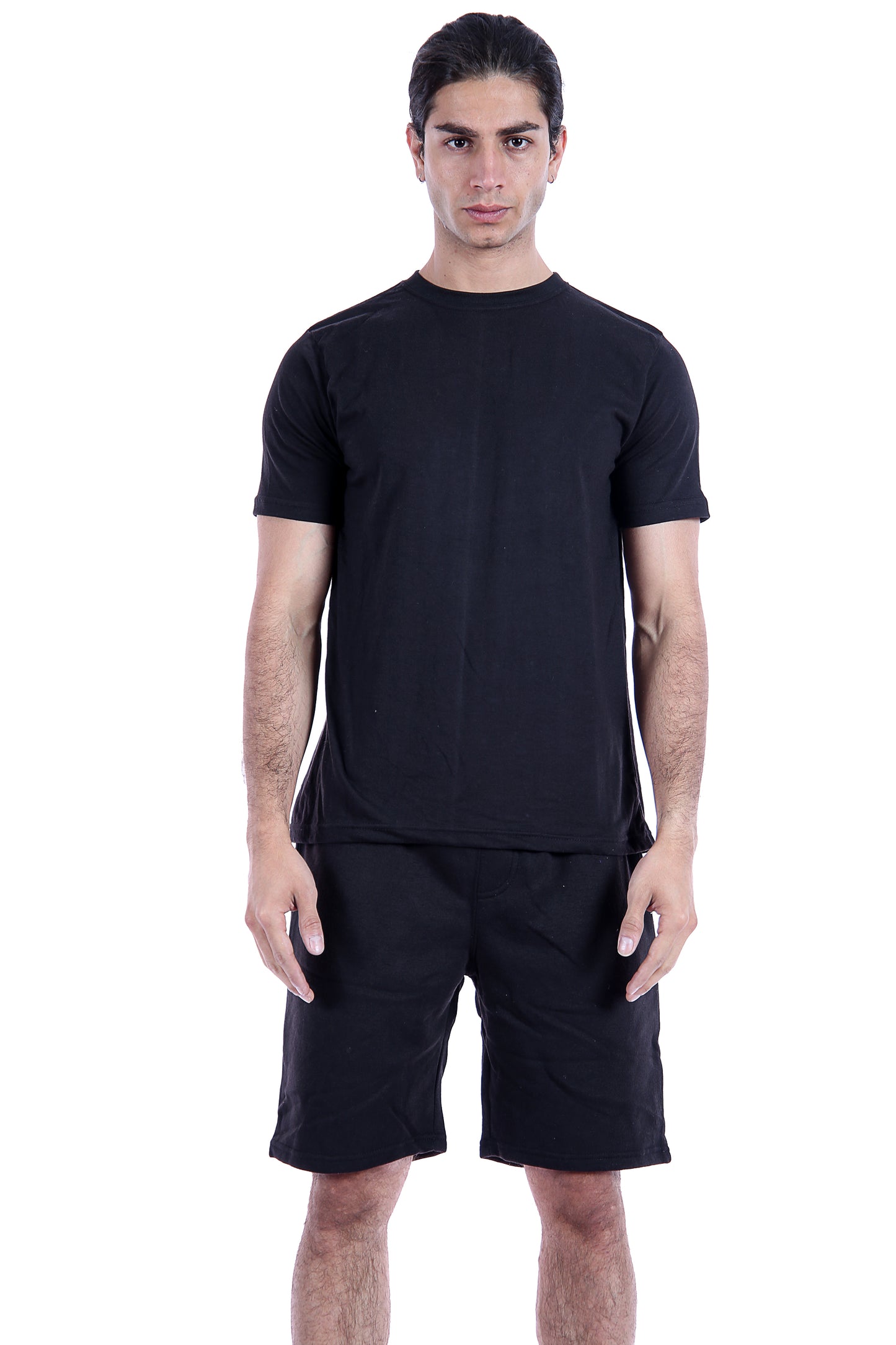 Style Moda Men's Crew Neck T-Shirt & Zipper Shorts Set Loungewear