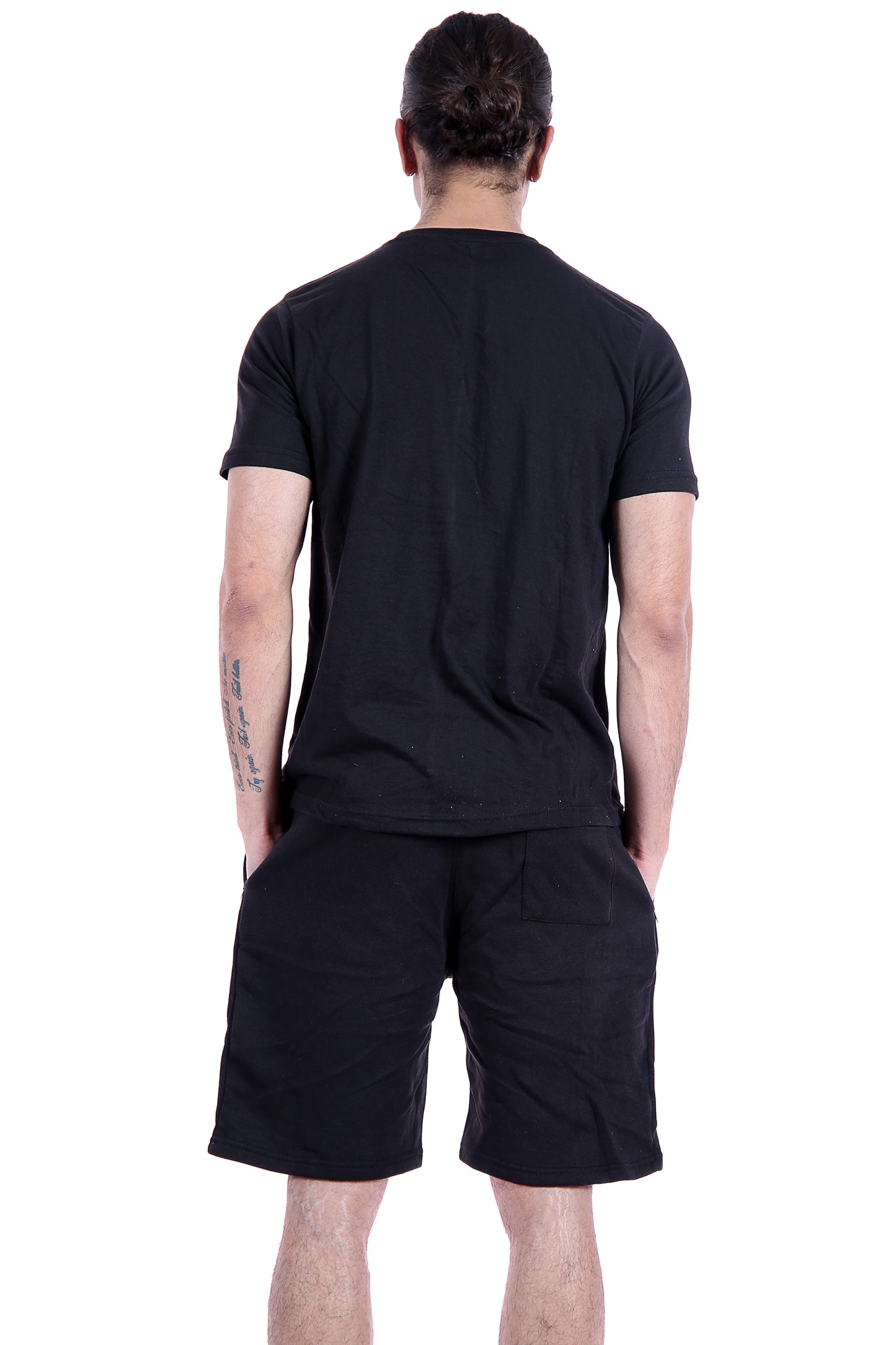 Style Moda Men's Crew Neck T-Shirt & Zipper Shorts Set Loungewear