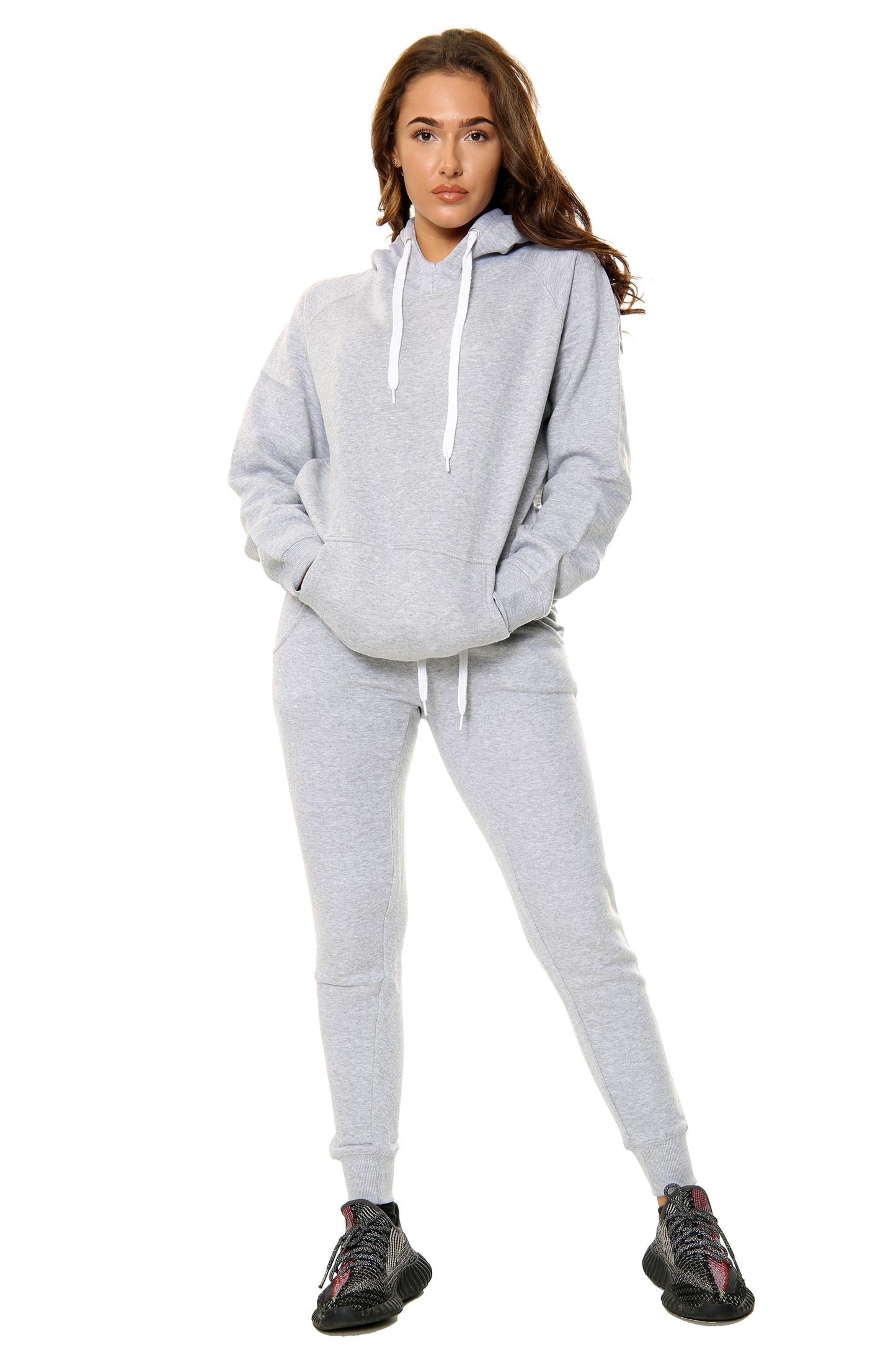 Style Moda Ladies Long Sleeve Plain Lounge Wear Set Tracksuit