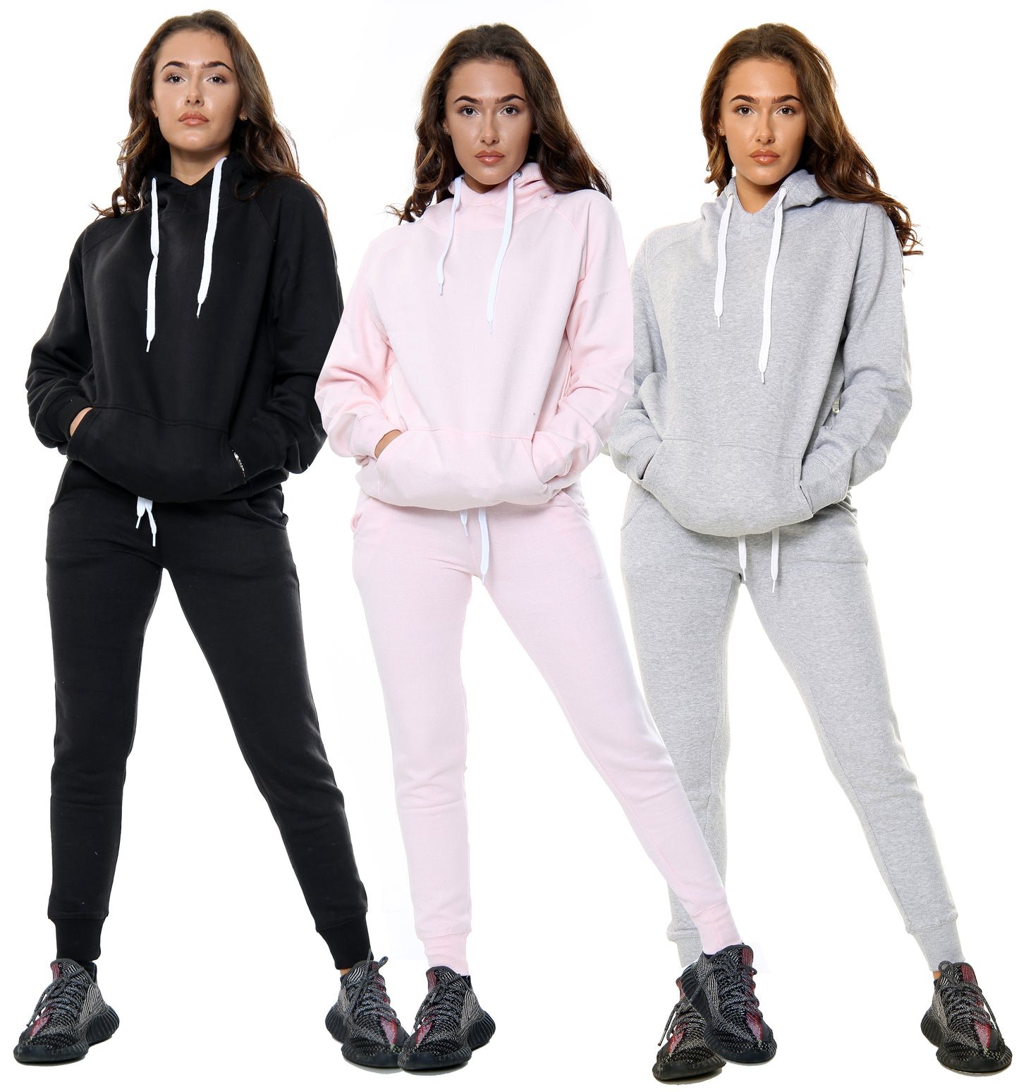 Style Moda Ladies Long Sleeve Plain Lounge Wear Set Tracksuit