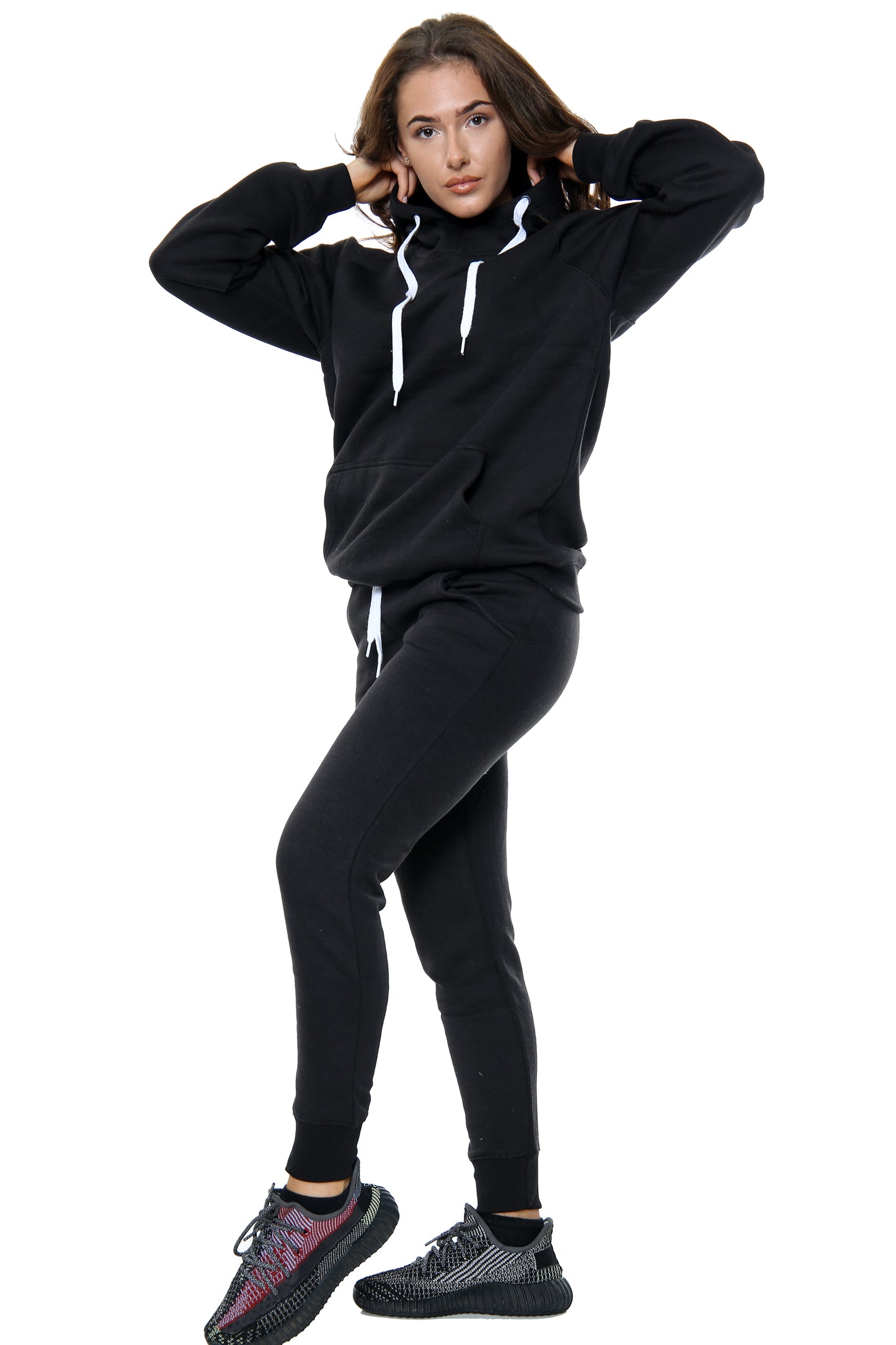 Style Moda Ladies Long Sleeve Plain Lounge Wear Set Tracksuit