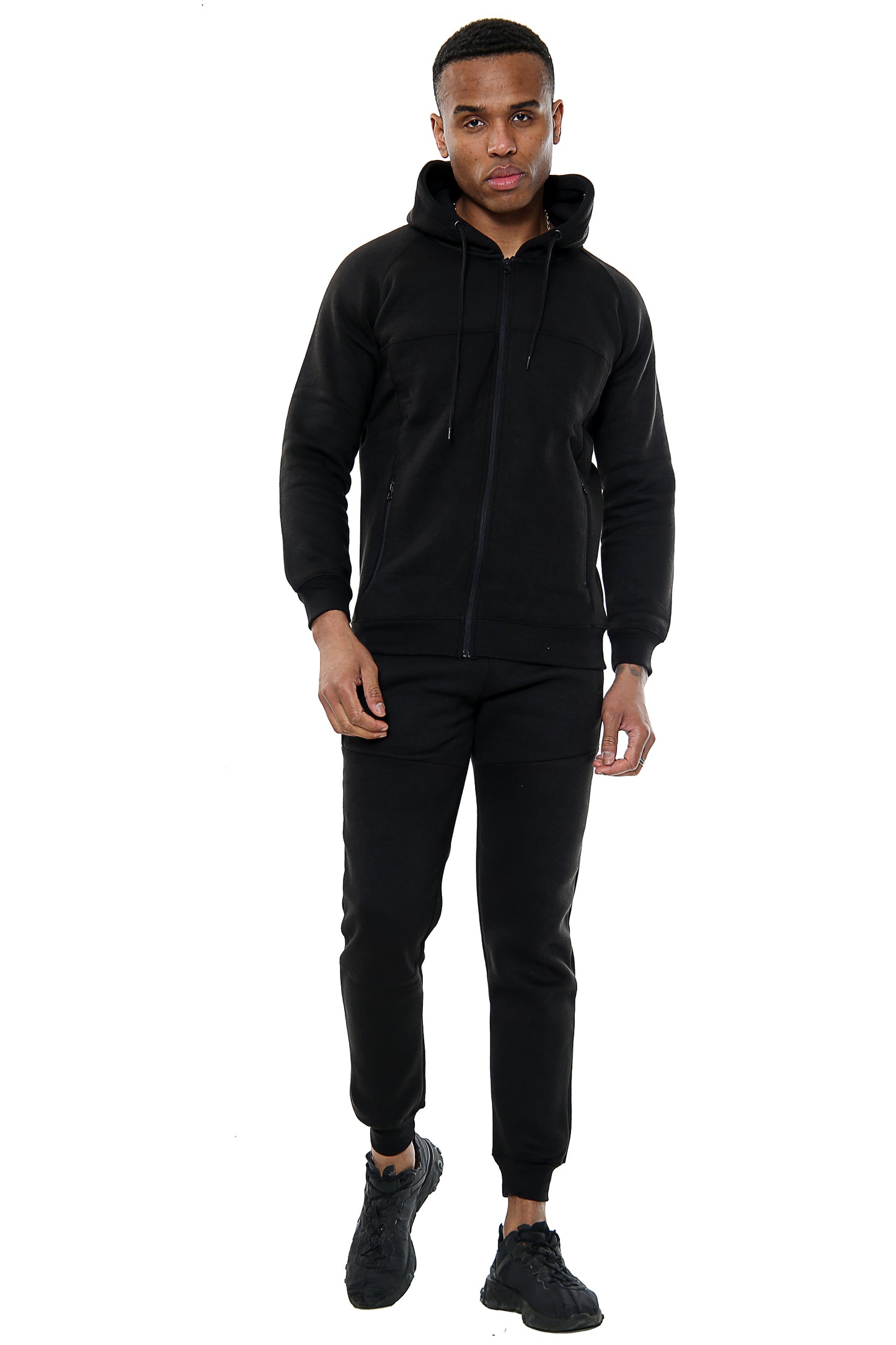 Style Moda Mens  Plain Full Tracksuit with Zip Pocket Hoodie