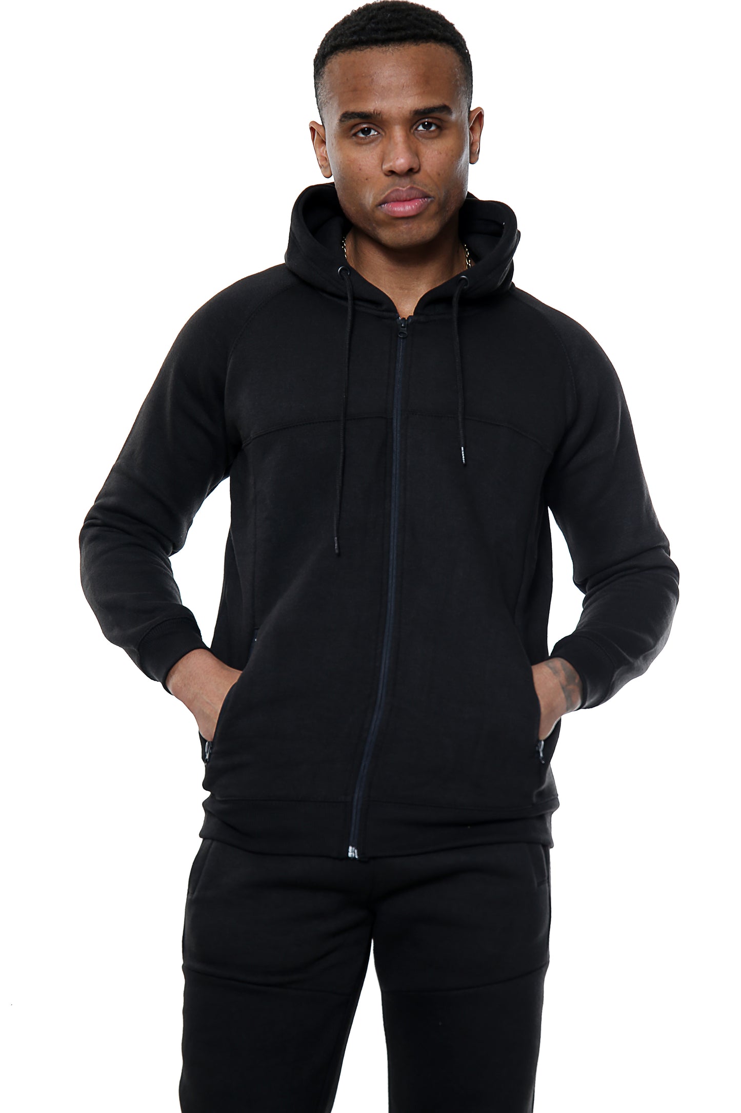 Style Moda Mens  Plain Full Tracksuit with Zip Pocket Hoodie