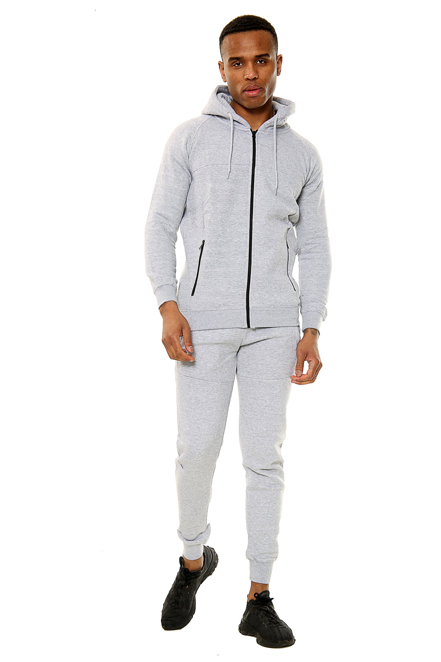 Style Moda Mens  Plain Full Tracksuit with Zip Pocket Hoodie