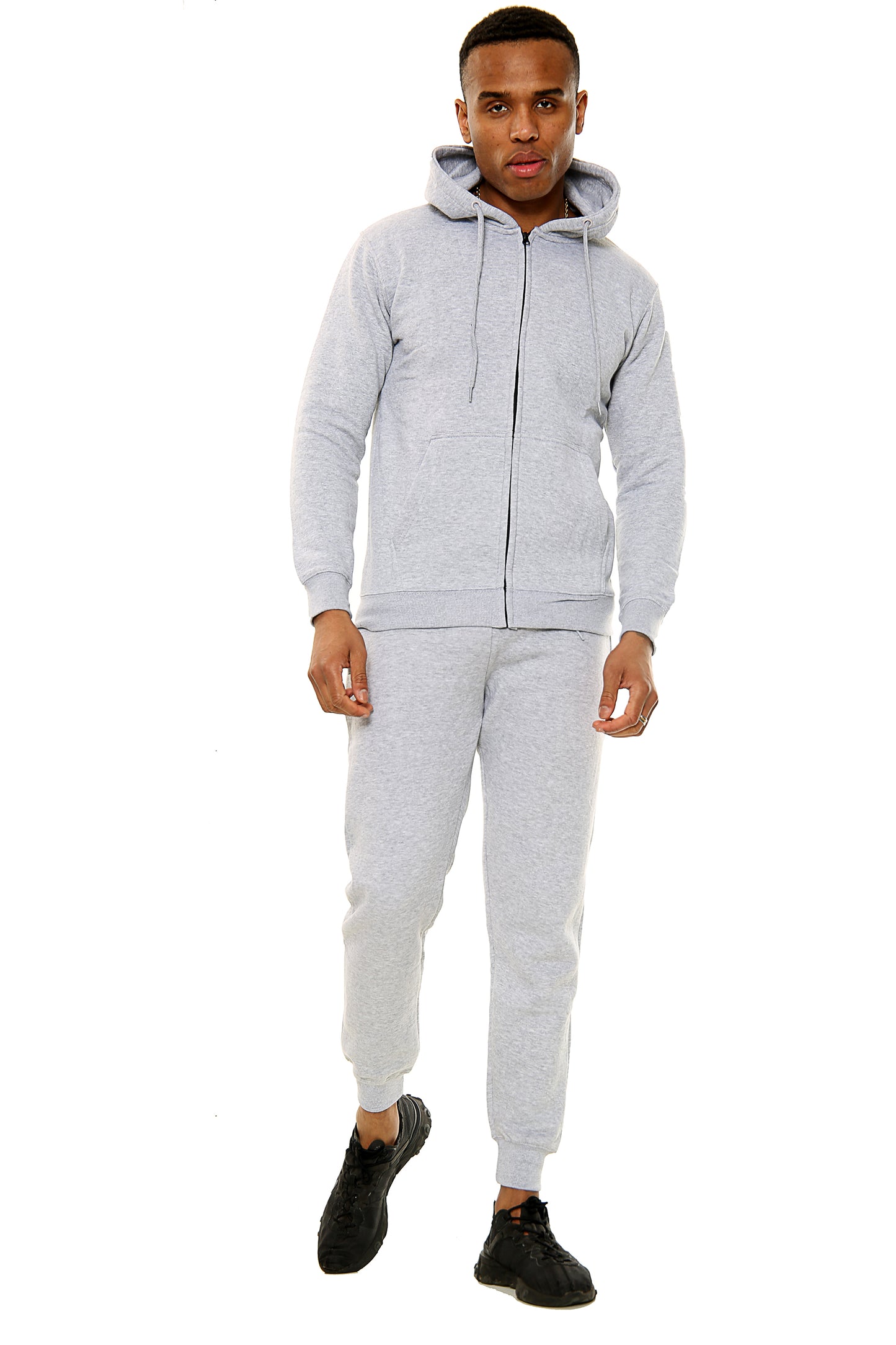 Style Moda Mens Plain Full Tracksuit with Pocket Hoodie