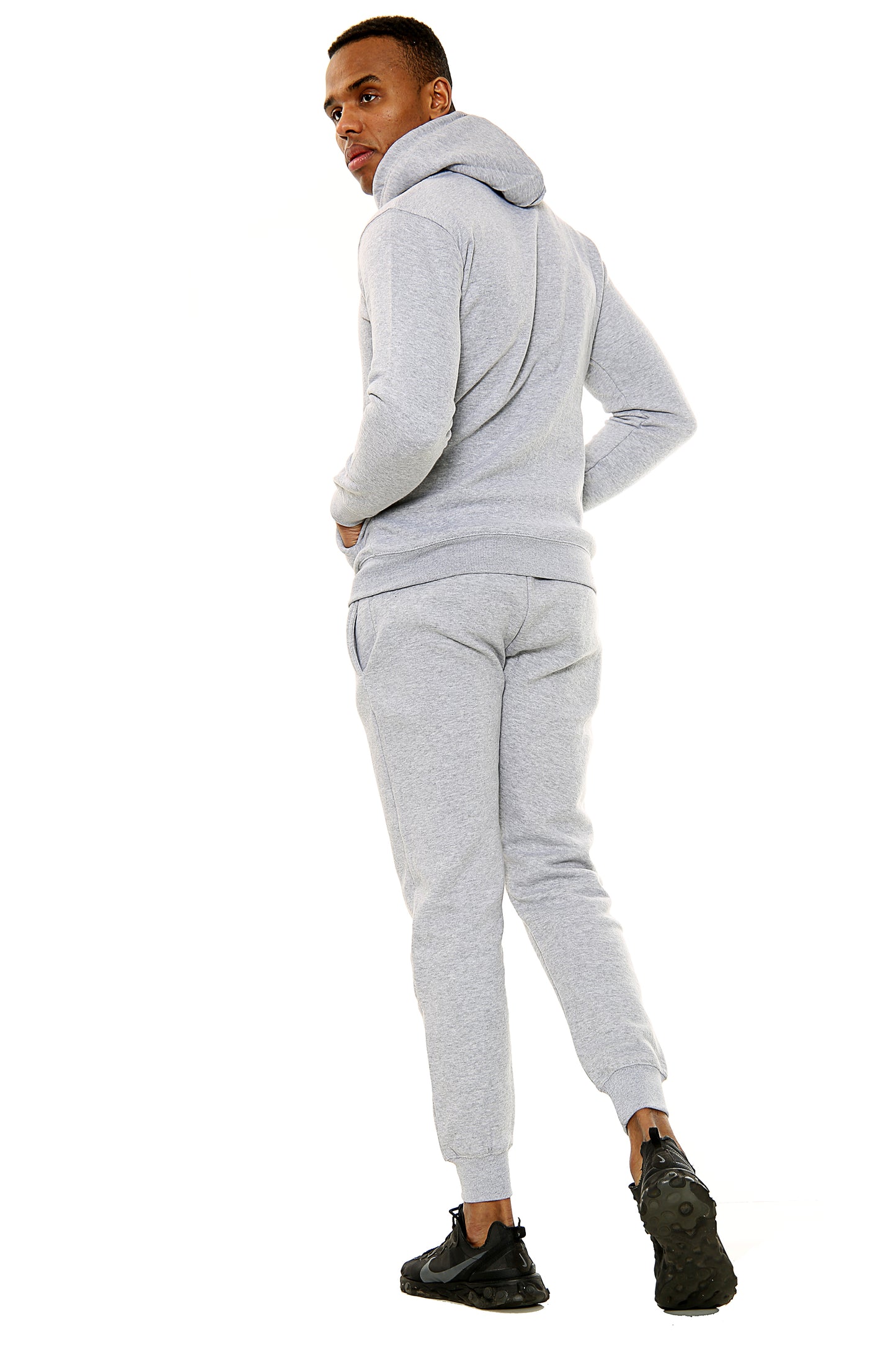 Style Moda Mens Plain Full Tracksuit with Pocket Hoodie