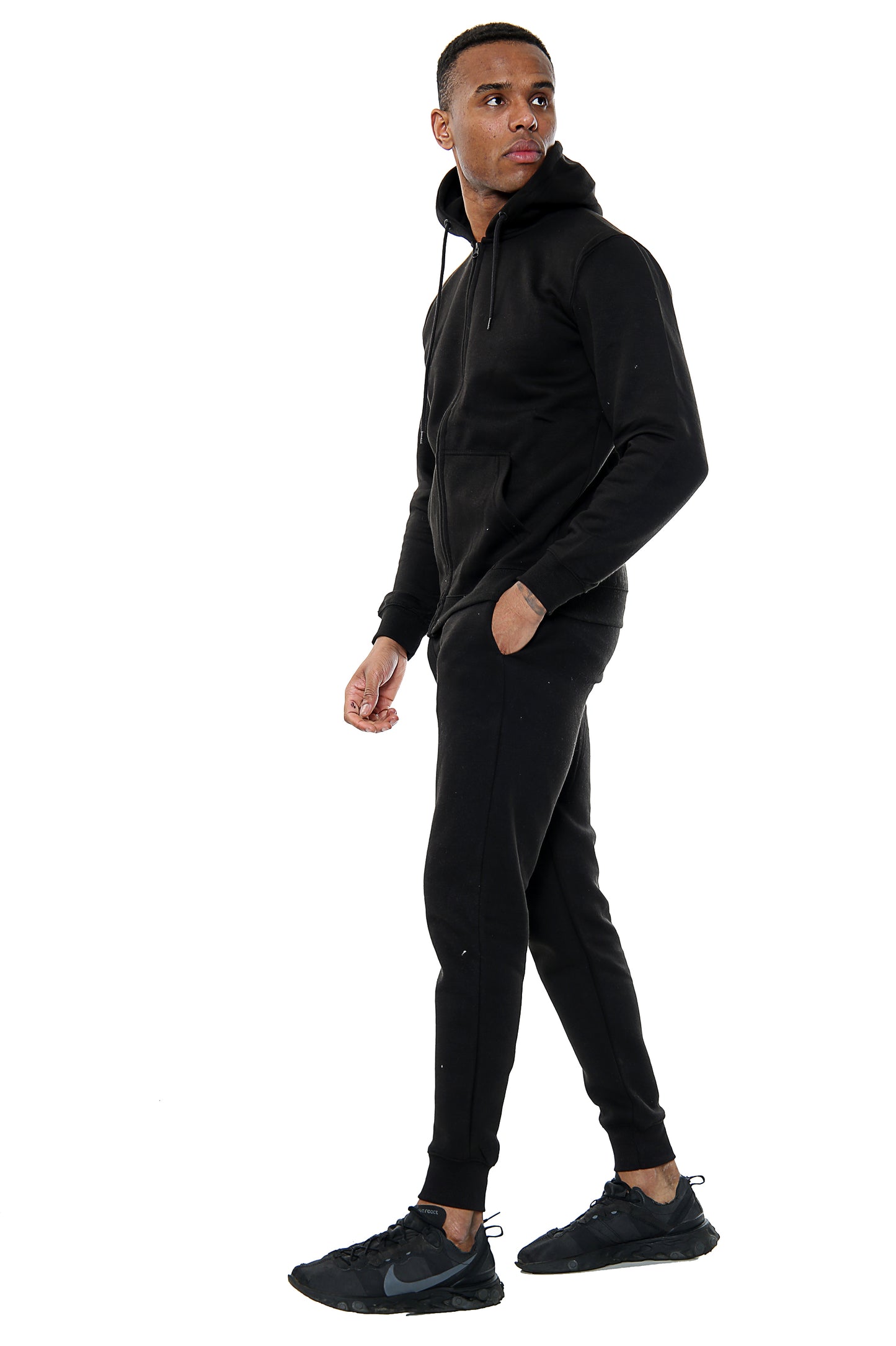 Style Moda Mens Plain Full Tracksuit with Pocket Hoodie