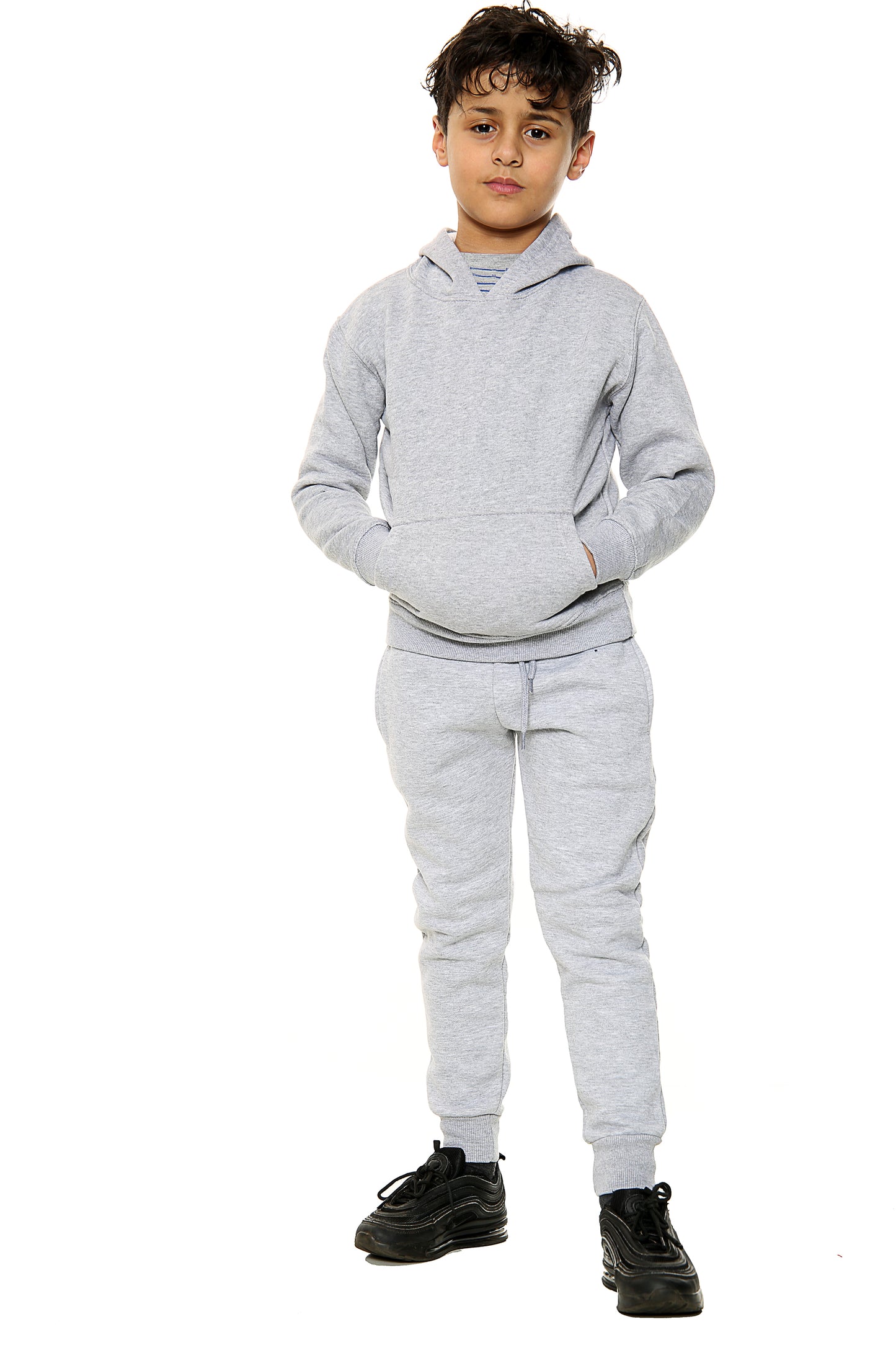 Style Moda Kids Plain Tracksuit PE School Pullover Hoodie