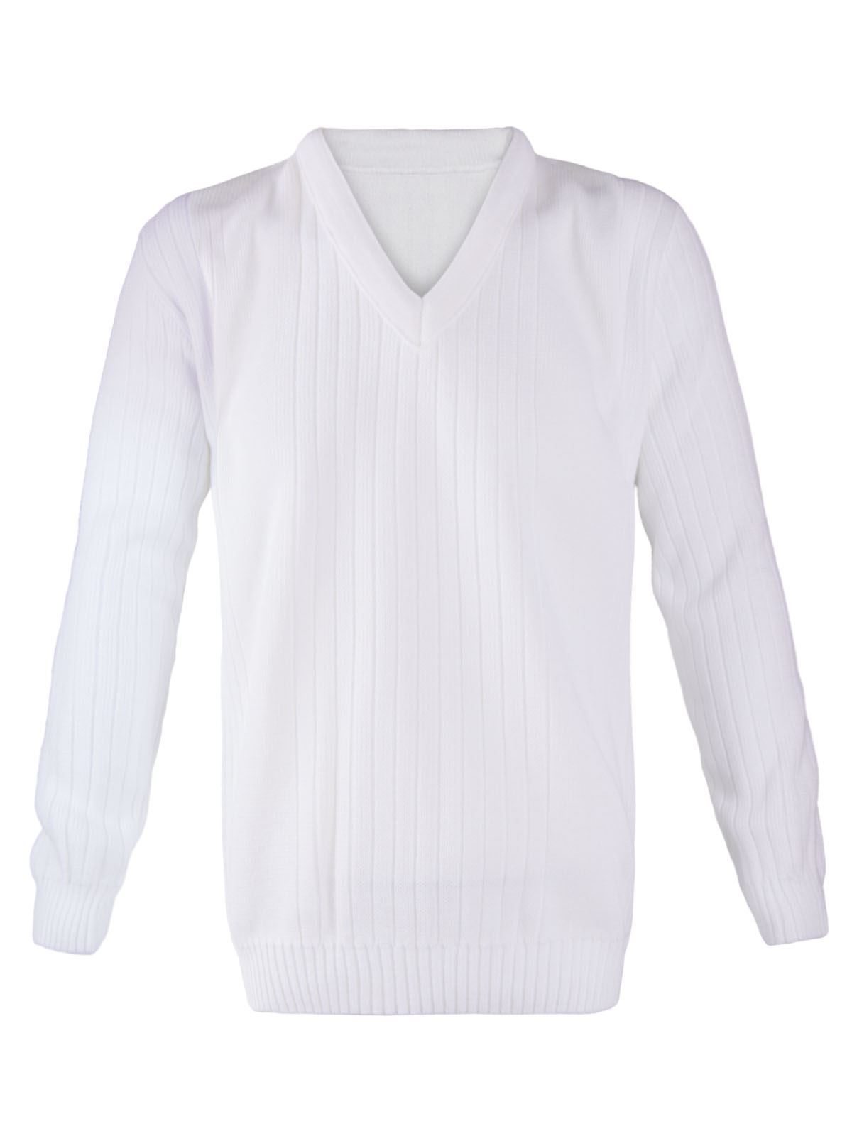 Style Moda Mens Premium Classic White Ribbed Jumper & Vest