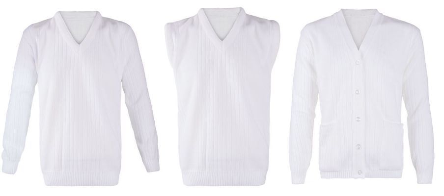 Style Moda Mens Premium Classic White Ribbed Jumper & Vest