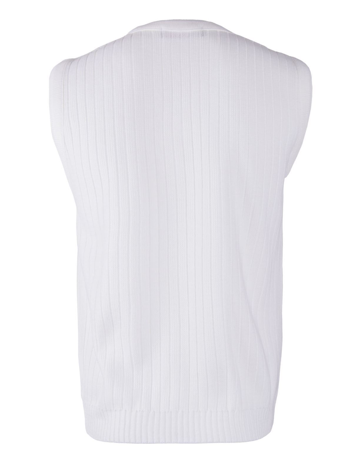 Style Moda Mens Premium Classic White Ribbed Jumper & Vest